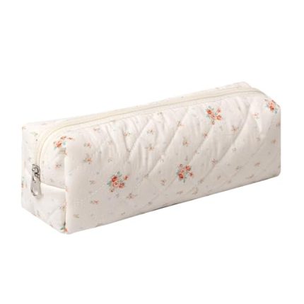 Pencil Case Office College School Storage Bag Pouch Holder Box Organizer Makeup Pouch Cosmetic Bag Aesthetic Cute Pen Case for Girls Boys Kids (Floret)