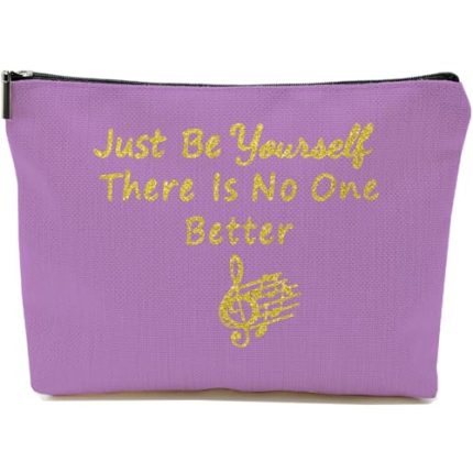 Singer Makeup Bag. Music Lover Cosmetic Bag. Singer Fans Merchandise Quotes. Portable Makeup Storage Organizer. Friendship Gifts for Birthday. Christmas. Mother's Day. Light Purple. Makeup Bags